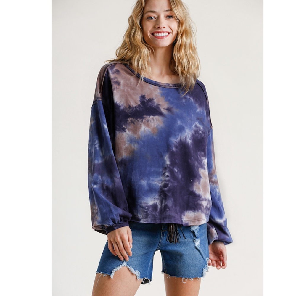 Tie-Dye Long Sleeve Top